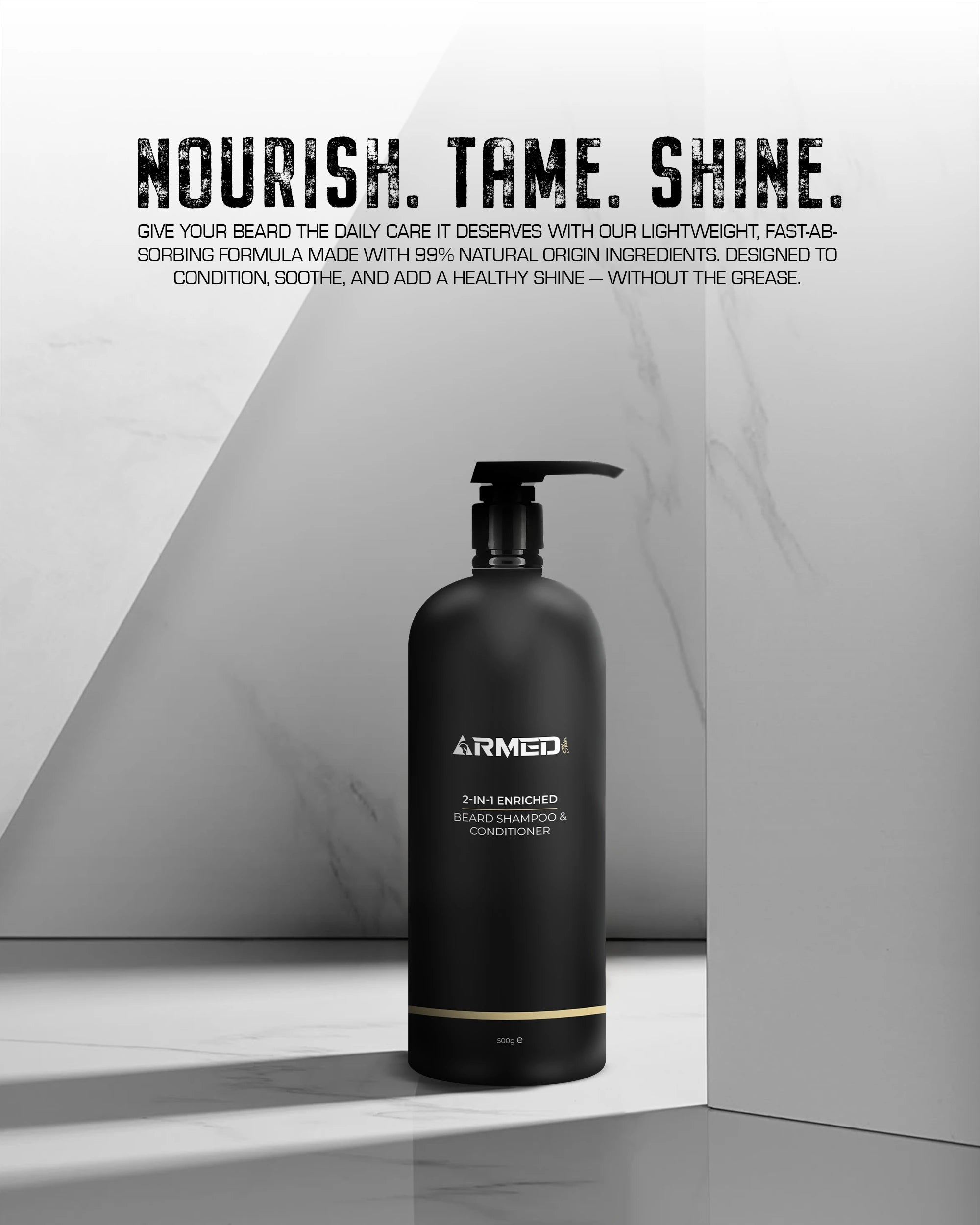 2 In 1 Beard Shampoo & Conditioner 500ml