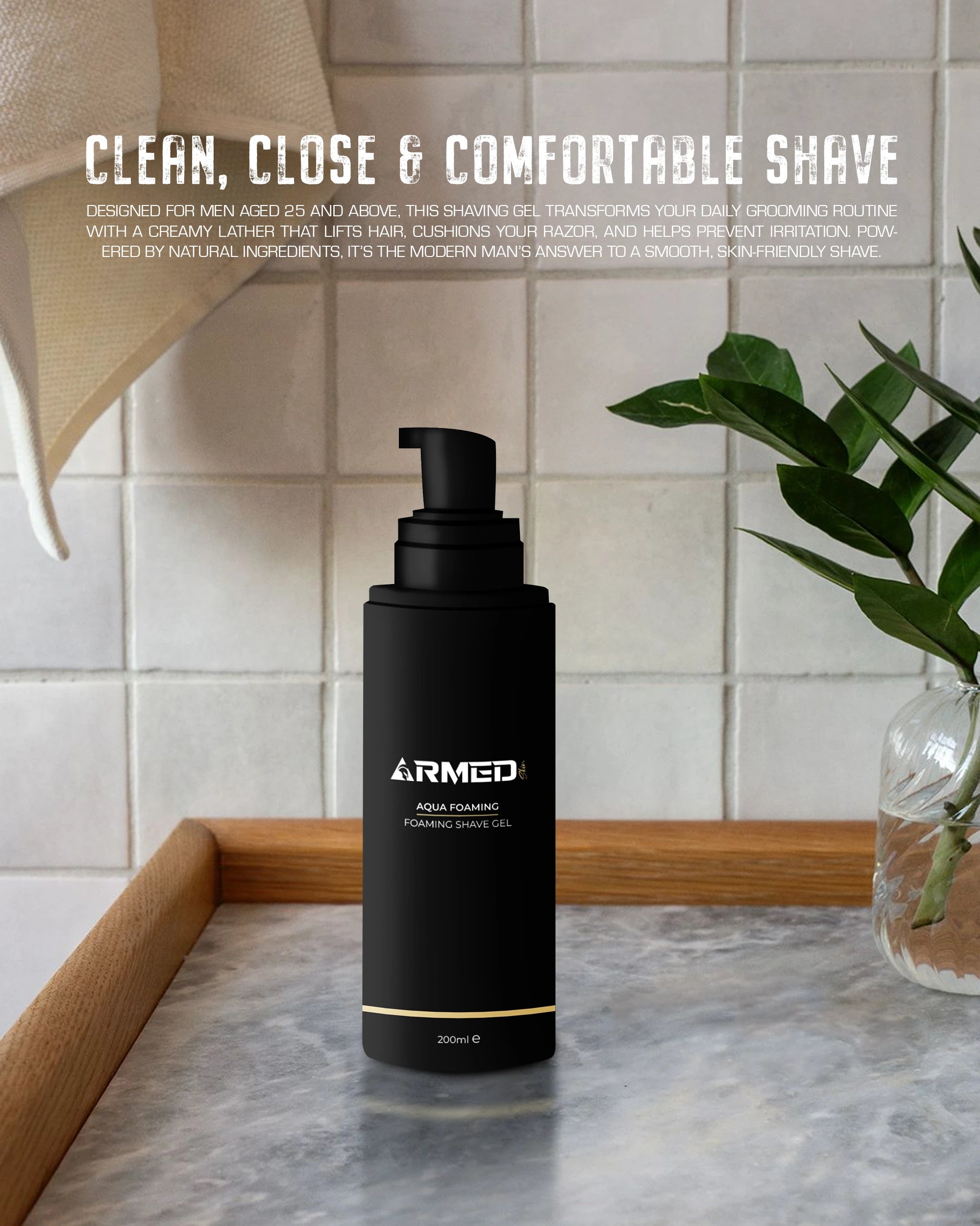 Aqua Foaming Shave Gel For Skin  200ml