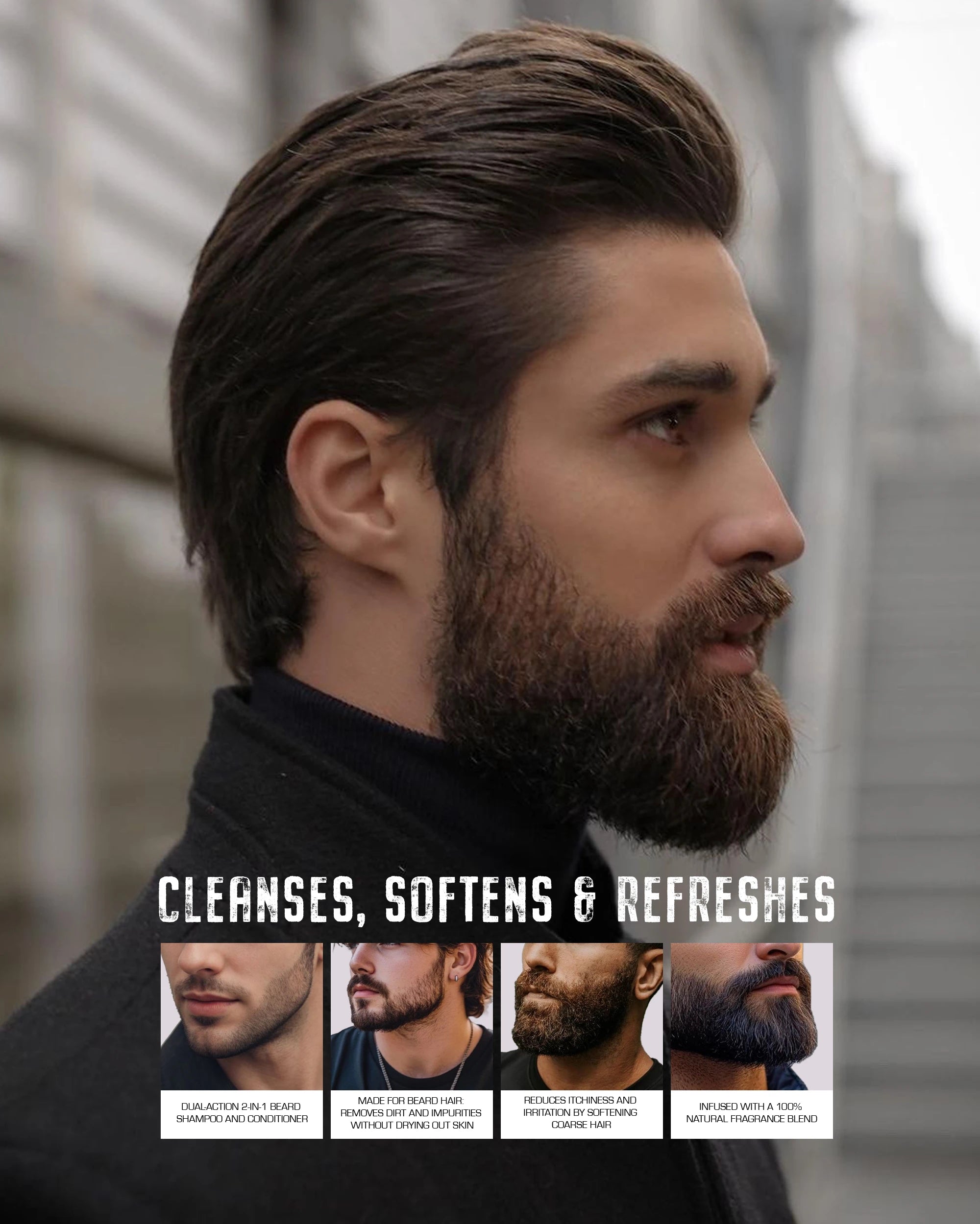 2 In 1 Beard Shampoo & Conditioner 500ml